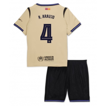 Billige Fotballdrakt Barcelona Ronald Araujo #4 Replika Bortedraktsett Barn 2025-26 Kortermet (med bukser)